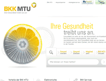 Tablet Screenshot of bkk-mtu.de